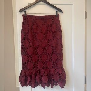 Rachel Parcell Midtown Skirt - color: Bordeaux - size: medium